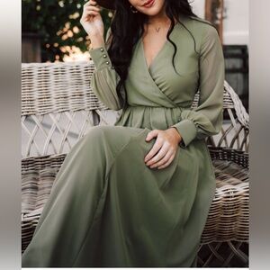 Baltic Born Lydia Maxi Dress in Dusty Olive